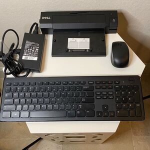 Dell Docking Station, Wireless Keyboard & Mouse, with Charger